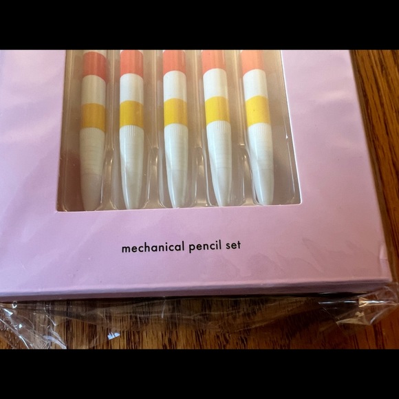 NWT Kate Spade Candy Stripe Mechanical Pencil Set - Picture 4 of 4